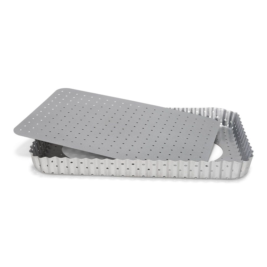 Quiche-/Tarteform gelocht mit losem Boden Silver-Top 32 x 22 cm