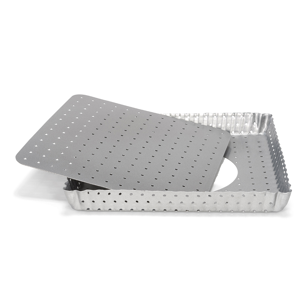 Quiche-/Tarteform gelocht mit losem Boden Silver-Top 21 x 21 cm