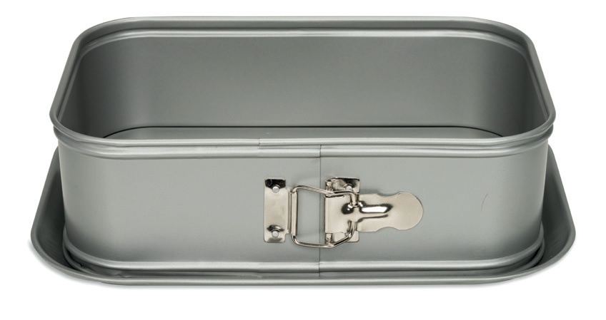 Springform rechteckig hoch mit auslaufsicherem Boden Silver-Top28 x 18 cm